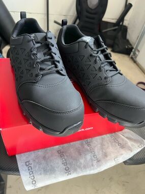 NEW 12 4E REEBOK MENS SUBLITE CUSHION ATHLETIC WORK COMP TOE SHOES RB4051 BLACK